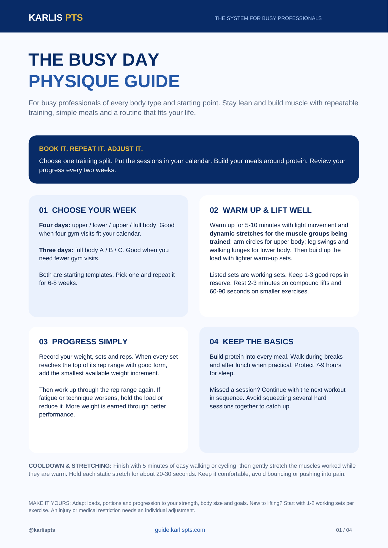 Cover of The Busy Day Physique Guide