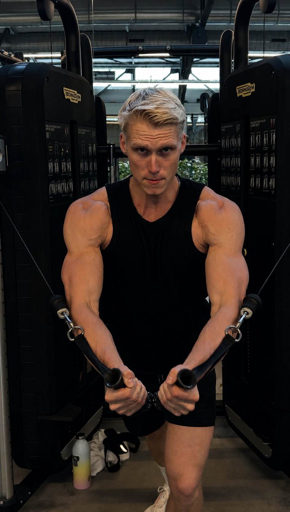 KarlisPTS training chest flies in the gym